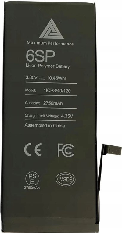 Bateri për telefon Apple iPhone 6S Plus, Li Polymer, 2750mAh, e zezë