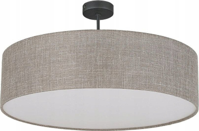 Llambë tavani TK Lighting Rondo Linen 6248, abazhuri me stof, formë rrethore, ngjyrë bezhë