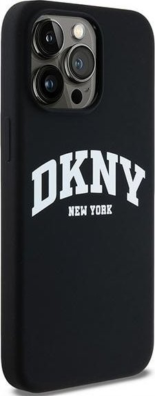 Këllëf telefoni DKNY Liquid Silicone për iPhone 13 Pro Max, MagSafe, i zi