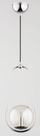 Lampë varëse Alfa Elipsa Chrome, 1 pikë, soketë E14, xham amber