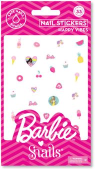 Stickerë për thonj Barbie Happy Vibes Snails, set për zbukurim, shumëngjyrësh