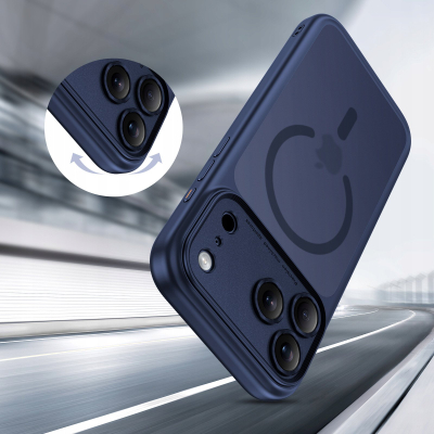 Kllapë telefoni Tech-Protect Magpeak MagSafe CC për iPhone 17 Pro Max, mat, blu e errët