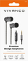 Kufje in-ear Vivanco 61739 Premium Design, me mikrofon, 3.5mm, të zeza