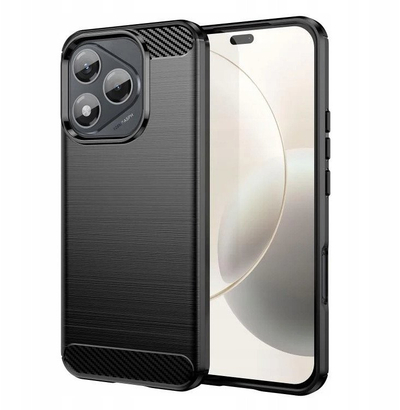 Kapak silikoni për Honor 400 Lite 5G, pamje karboni, i zi