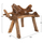 Ulëse druri teak natyral 120×88×80 cm (HM9348)