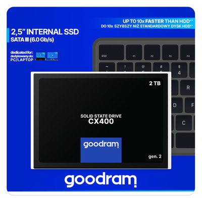 Disk SSD Goodram CX400 Gen.2, 2.05 TB, 2.5\", SATA III, i zi