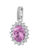 Aksesor për qafore Brosway Fancy Vibrant Pink FVP13, i argjendtë/rozë