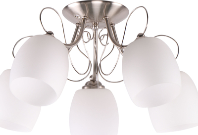 Llambadar tavani Candellux Amba, 56 x 28 cm, 5 x E27 40W, krom i bardhë
