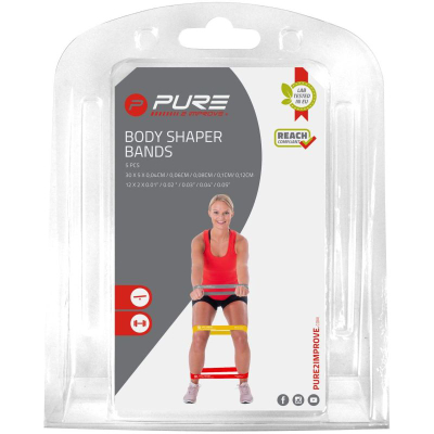 Set shirita rezistence Pure2Improve Body Shaper, 5 copë, me nivele të ndryshme force, shumëngjyrësh