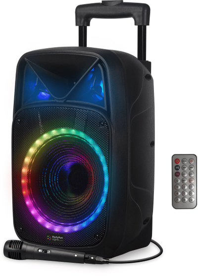 Kutitë folëse karaoke Music Party, Bluetooth, LED, me mikrofon, e zezë