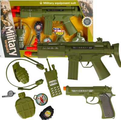Set lojrash ushtarake Mega Creative Military Set, me drita edhe zë, për kalamaj, shumëngjyrësh