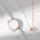 Set për femra Swarovski vathë + qafore, Rozë
