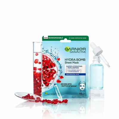 Maskё pёr fytyrё Garnier Aqua Bomb, 28 g