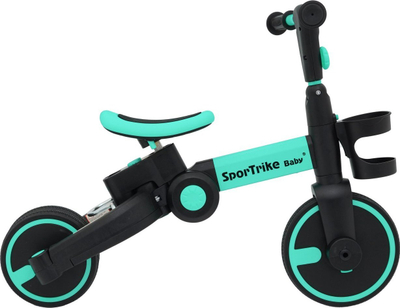 Biçikletë për kalamaj SporTrike Happy Bike 3 në 1, kornizë 4 kg, sedilje që ngrihet dhe ulet, me ngjyra shumë