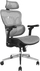 Karrige zyre ergonomike Equip, me mbështetëse koke, me mbështetëse duarsh, gri