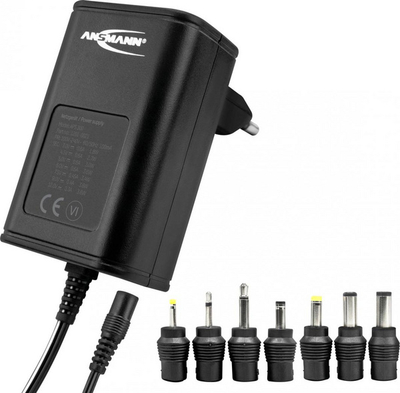 Универзален полнач Ансман АПС 300, повеќе конектори, 3 12V, црн