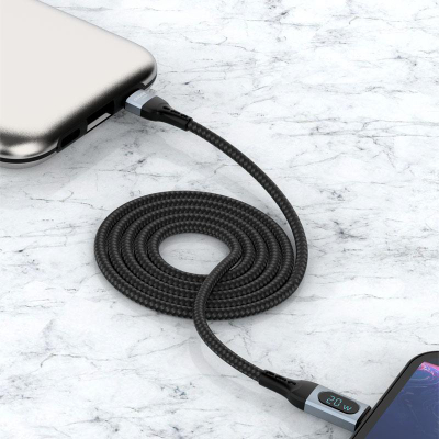 Кабел Dudao USB-C - Lightning, црн