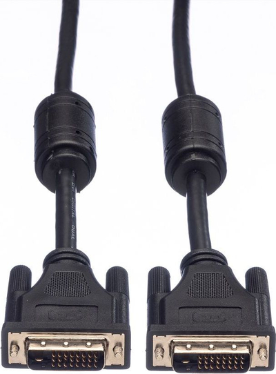 Kabllo monitori ROLINE DVI-D Dual Link, 20m, 24+1 pin, e zezë