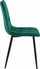 Set karrigesh Oskar Chair Libra, velur, këmbë metalike të zeza, jeshile e errët, 3 copë