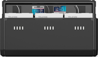 USB Type C полнач за GoPro Hero 13 Black, 3x акумулатори, 2x батерии, црн