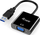 Adaptor USB 3.0 në VGA Equip, Full HD 1080p, i zi