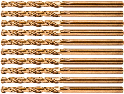 Set spiralë metalike Neo HSS Co, 2.0 mm, 10 copë, ngjyrë bronzi