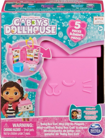 Set loje Gabby's Dollhouse Cakey Cat Mini Box Room, 5 pjesë, shumëngjyrësh