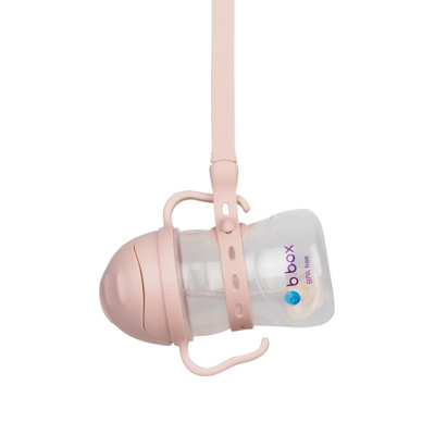 Rrip shisheje b.box Connect A Cup, i rregullueshëm, për biberon dhe gotë, rozë blush