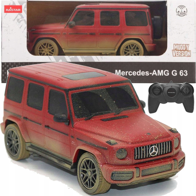 Makine me telekomande Rastar Mercedes AMG G63 Muddy, 1:24, 2.4GHz, e kuqe
