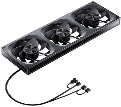 Вентилатор за куќиште Јонсбо ZA-420BR, 3x 140mm PWM, ARGB, црн
