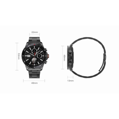 Smartwatch Gravity GT16-2, 1.43", matje presioni gjaku, i zi