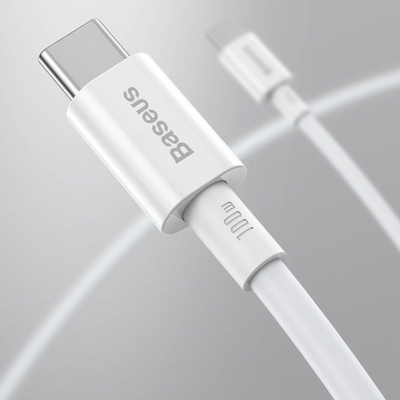 Kabllo Baseus USB-C në USB-C, 100W, 1m, e zezë