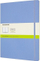Fletore Moleskine Classic Extra Large, kapak i butë, faqe të bardha, blu Hydrangea