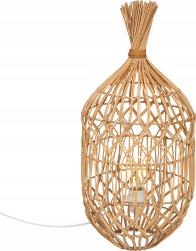 Llambë tavoline Atmosphera Milou Rattan, 55 cm e lartë, E27 40W, bezhë