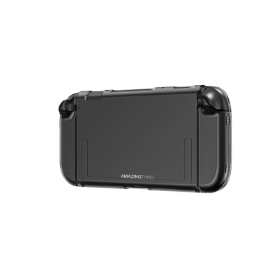 Etui për konzolë AmazingThing PlayShield Bare, për Nintendo Switch 2, mbrojtje e hollë, gjysmë transparente e zezë