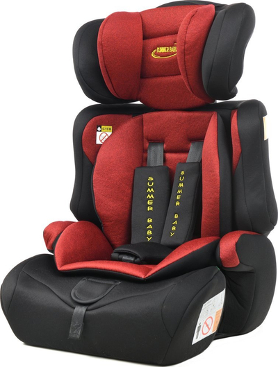 Седиште за автомобил Summer Baby Cosmo I Size, 76-150 cm, R129, црно црвено