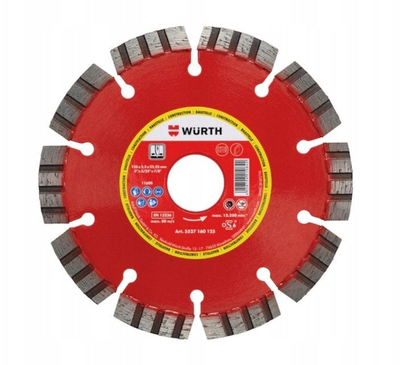 Disk prerës diamanti Wurth 5527160125, 125mm, me segmente, i kuq