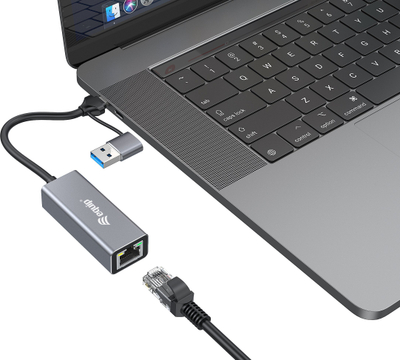Adaptor rrjeti Equip, USB C edhe USB A, Ethernet 2.5 Gbps