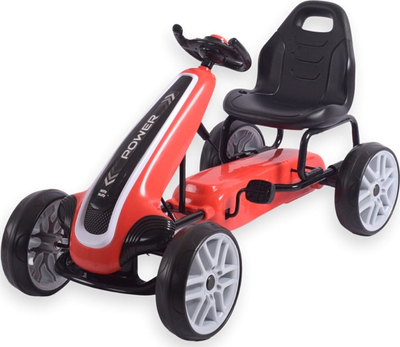 Go-kart me pedale Milly Mally Power, rrota EVA, nga 3 vjeç, rozë