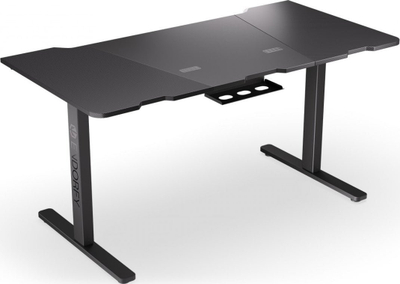 Tavolinë elektrike Endorfy Atlas L, 150 x 78 cm, set me mbajtëse monitori Atlas Single, e zezë