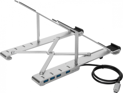 Mbajtëse laptopi Targus Portable Laptop Stand, me USB hub, alumini, gri