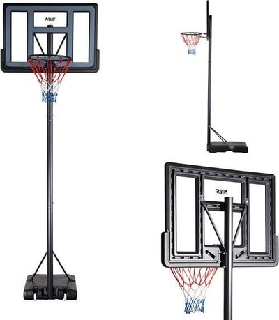 Kosh basketbolli NILS ZDK321, lartësi që rregullohet, bazë 54L, i zi