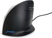 Maus BakkerElkhuizen Evoluent, me kabllo, USB, i zi dhe i argjendtë
