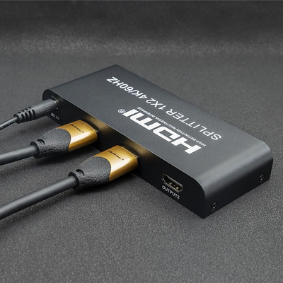 Ndarës HDMI Qoltec 51797, 1x2, 4K UHD, i zi
