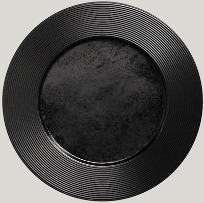 Pjatë e sheshtë RAK Edge, 31cm, porcelan, e zi