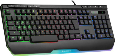 Tastierë gaming Gamezone Ray X, USB, ndriçim RGB rainbow, e zezë