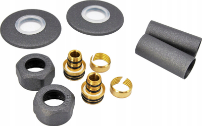 Set fshehës për radiator Varioterm Single 3/4", për tuba PEX, grafit strukturor