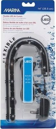 Perde ajri LED për akuarium Marina Flexible, 14", LED blu, e zezë