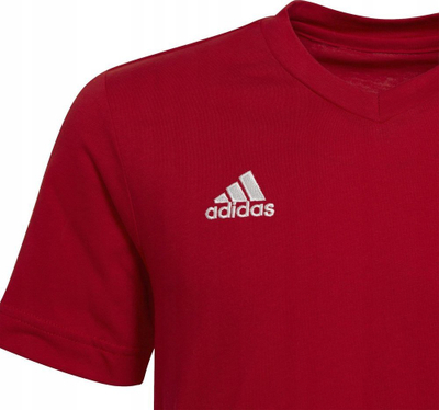 Bluzë sportive fëmijësh adidas Entrada 22 Tee Jr HC0446, 100% pambuk, AEROREADY, e kuqe