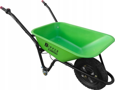 Електрична градинарска количка Zipper ZI-EWB500LI, 150L, 150kg, зелена